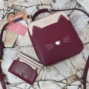 Cat Vanity Meow Crossbody Pink Multi Card Multi Slim Pink Hand Bag Kate Spade